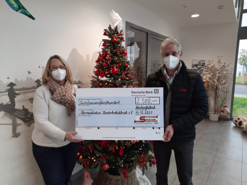 Weihnachtsspende der Spedition Schiffers GmbH